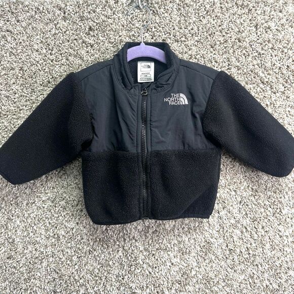 The North Face Jacket Baby 3-6M Denali Black Zip Up Fleece - Picture 1 of 5